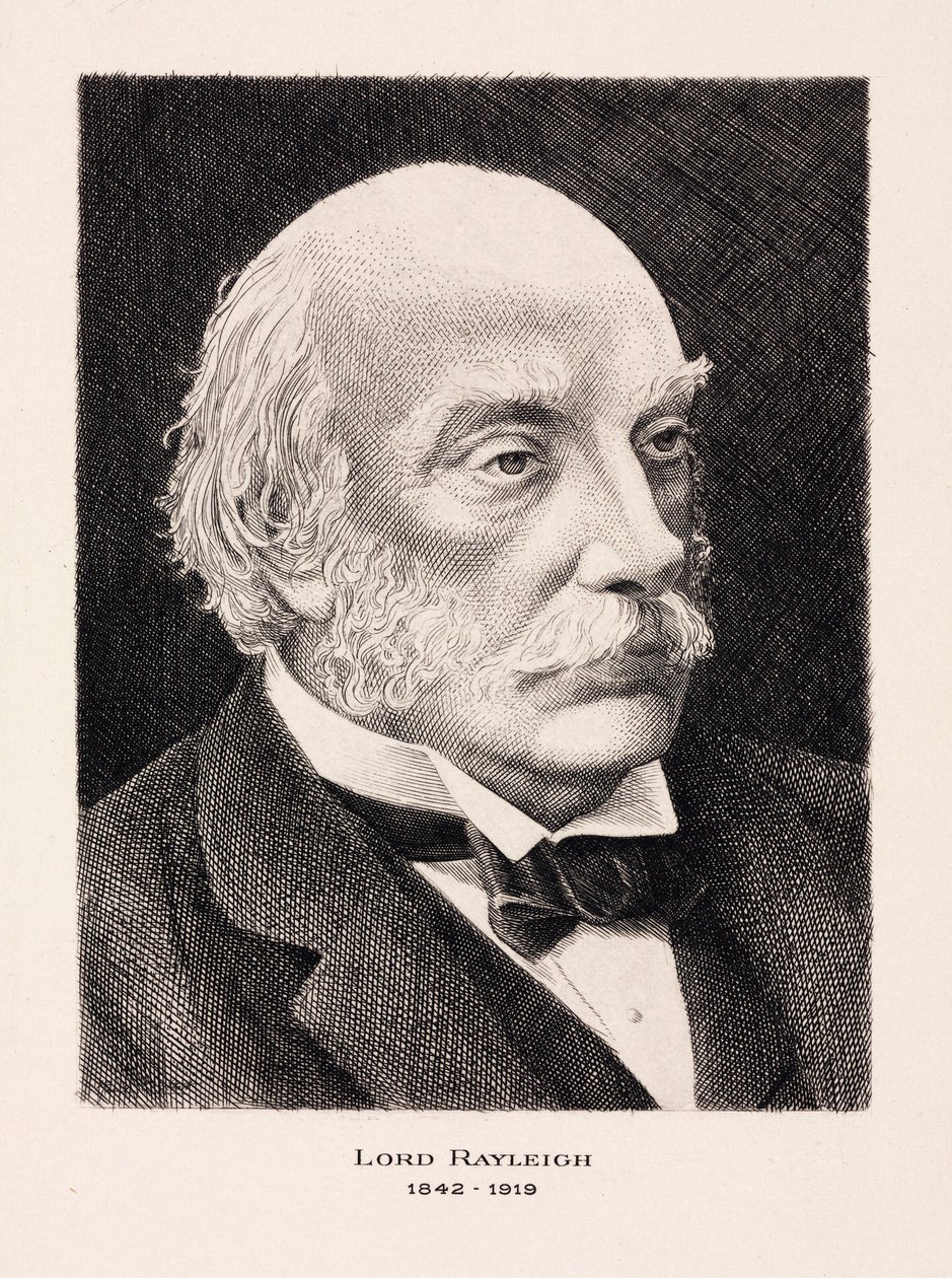 Lord Rayleigh, engelsk matematiker och fysiker av Unbekannt
