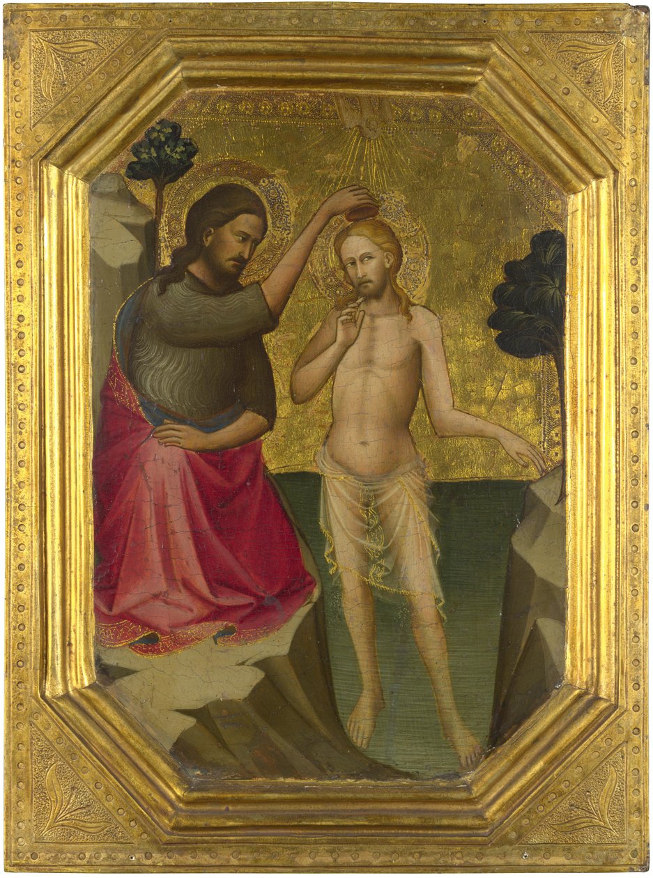 Lorenzo Monaco. Kristi dop, 1387-8, London NG av Unbekannter Künstler