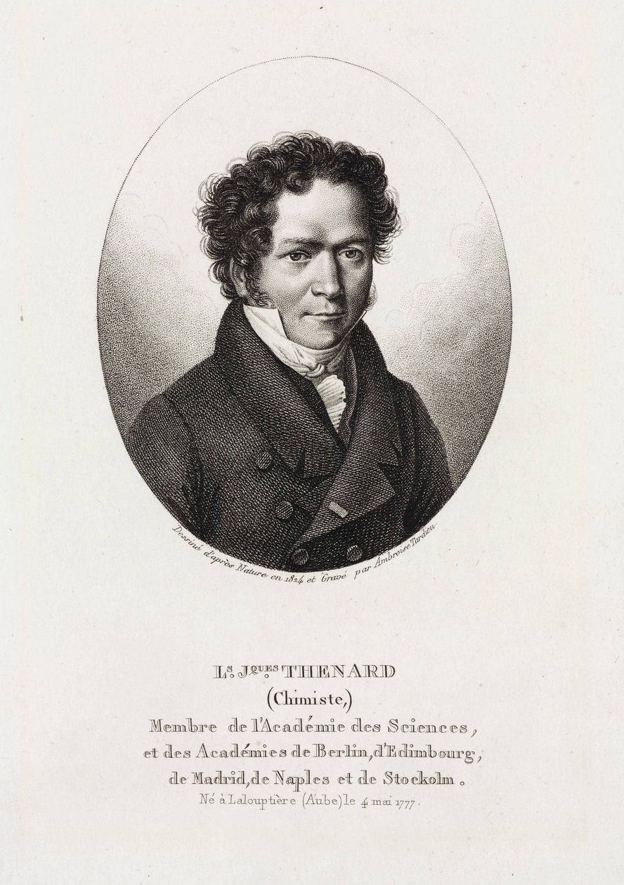 Louis Jacques Thenard, fransk kemist av Unbekannt