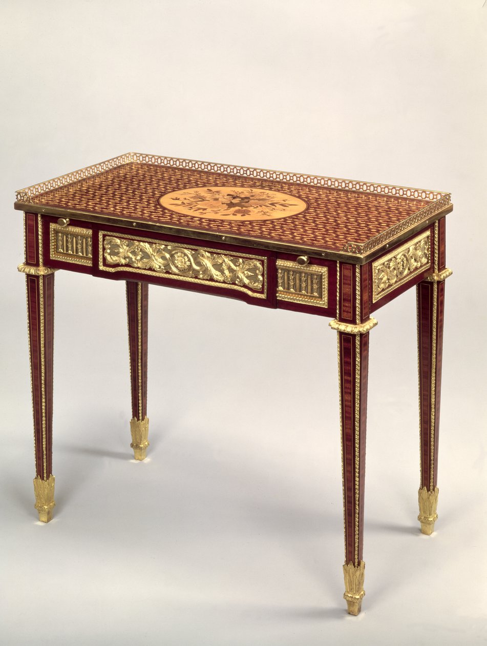 Louis XVI intarsia skrivbord, av Jean Henri Rieser av Unbekannt