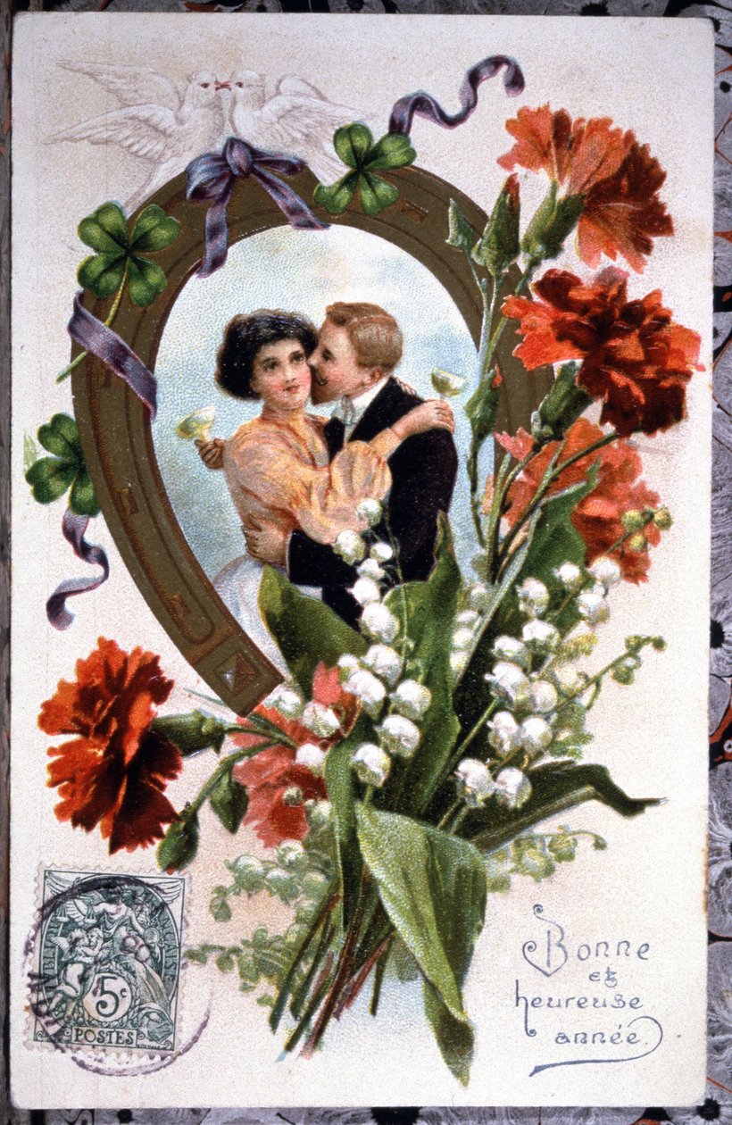 Lyckoamulett. Tidigt 1900-tal (vykort) av Unbekannter Künstler