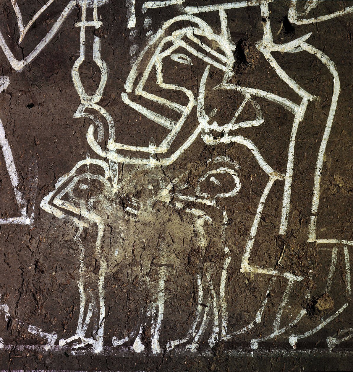 Luxor Thebe: Deir el Medineh, hantverkares nekropol, detalj av en grav 19:e dynastin. av Leopold Blonder