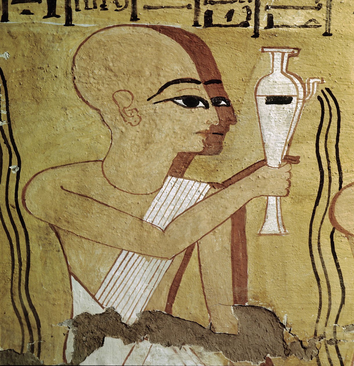 Luxor Thebe: Deir el Medineh, hantverkarnas nekropol. Präster som utövar rening. 19:e dynastins grav. av Leopold Blonder