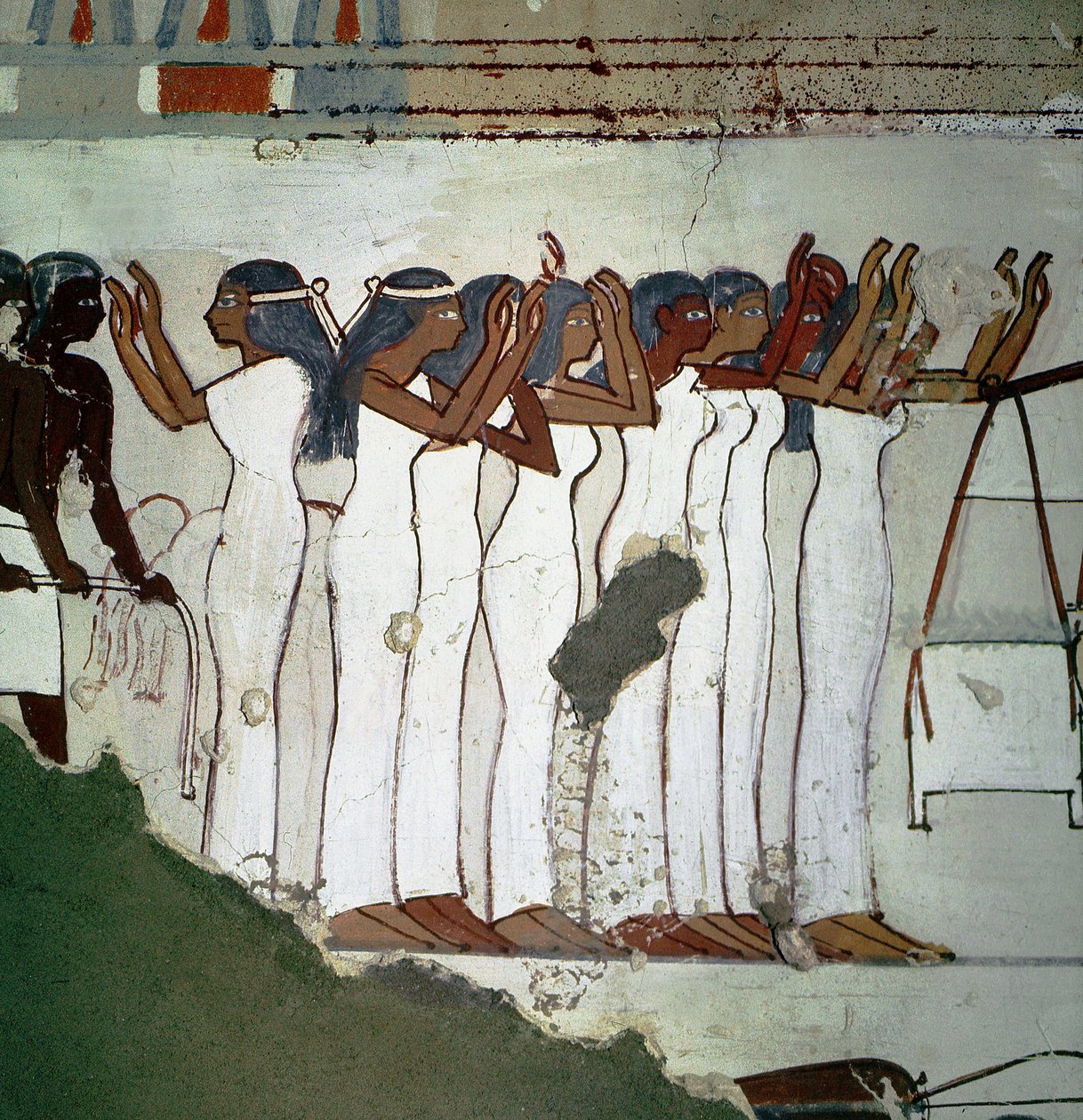 Luxor Thebe: Nekropol av adelsmän, grupp av gråtande. (18:e dynastin). av Leopold Blonder