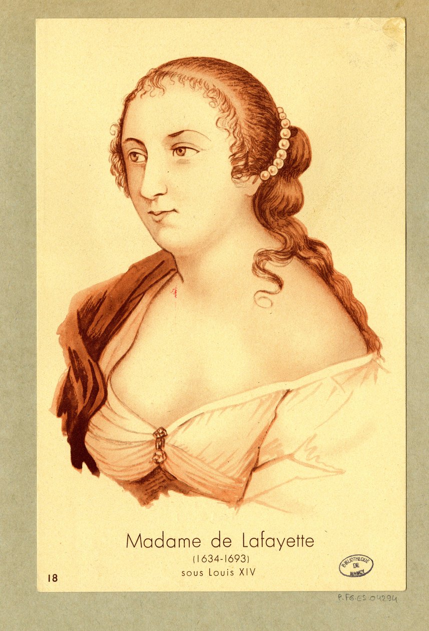 Madame de Lafayette av Unbekannter Künstler