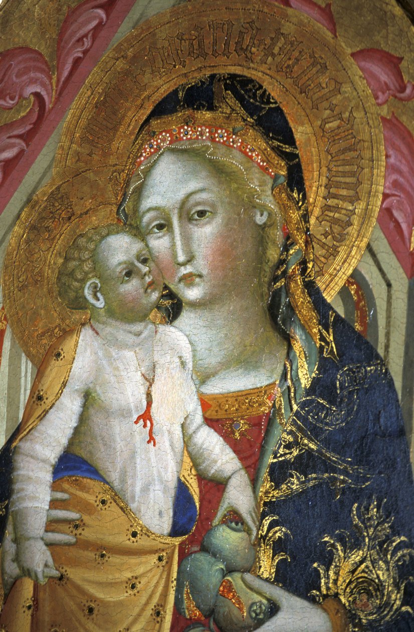 Madonna och barn, Francesco di Gentile, XIV-talet, Piersanti museum, Matelica, Marche, Italien av Unbekannt