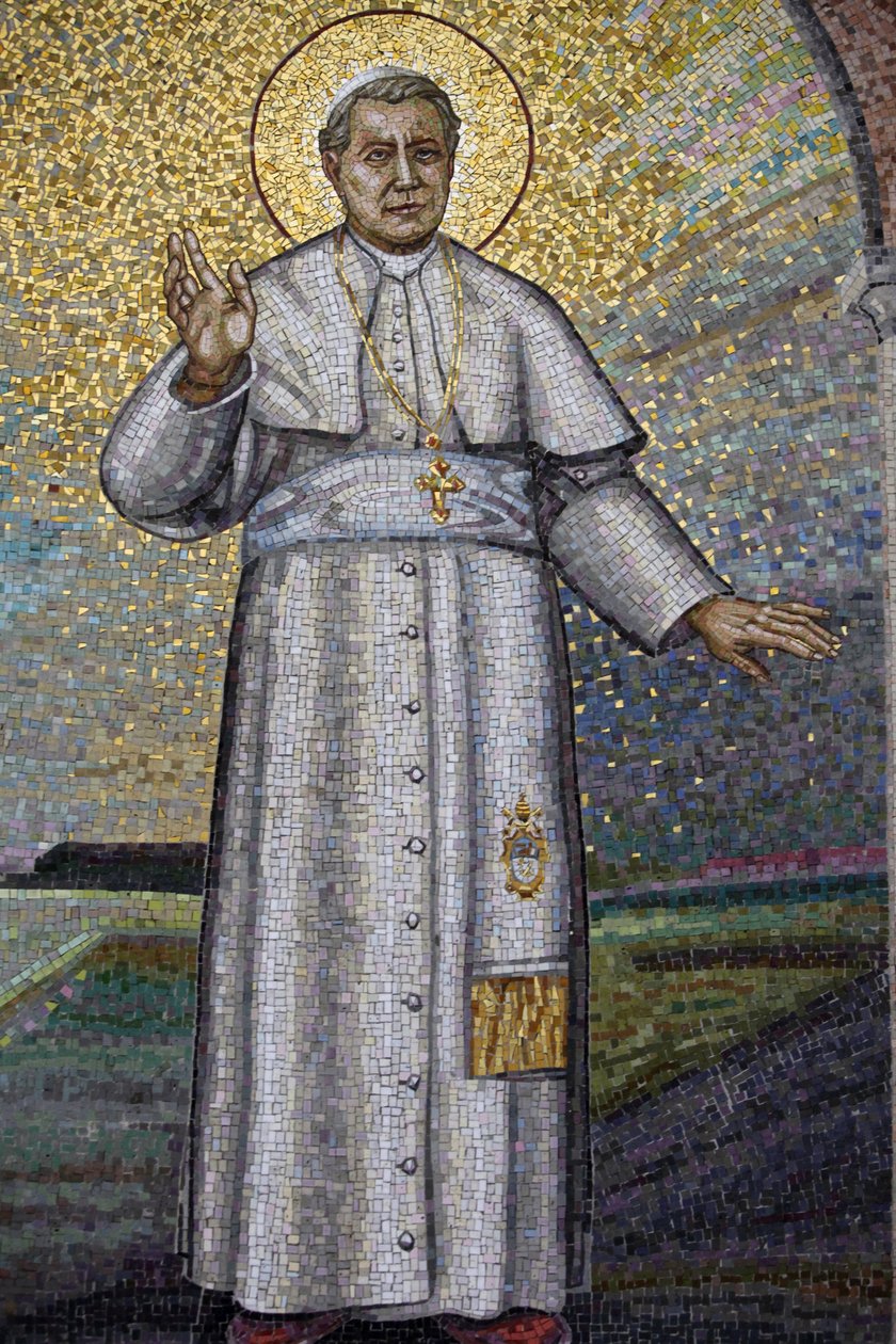Madonna della Scala Benediktinerklostret, Noci, Apuliens mosaik föreställande påven Pius X, Noci, Italien av Unbekannt