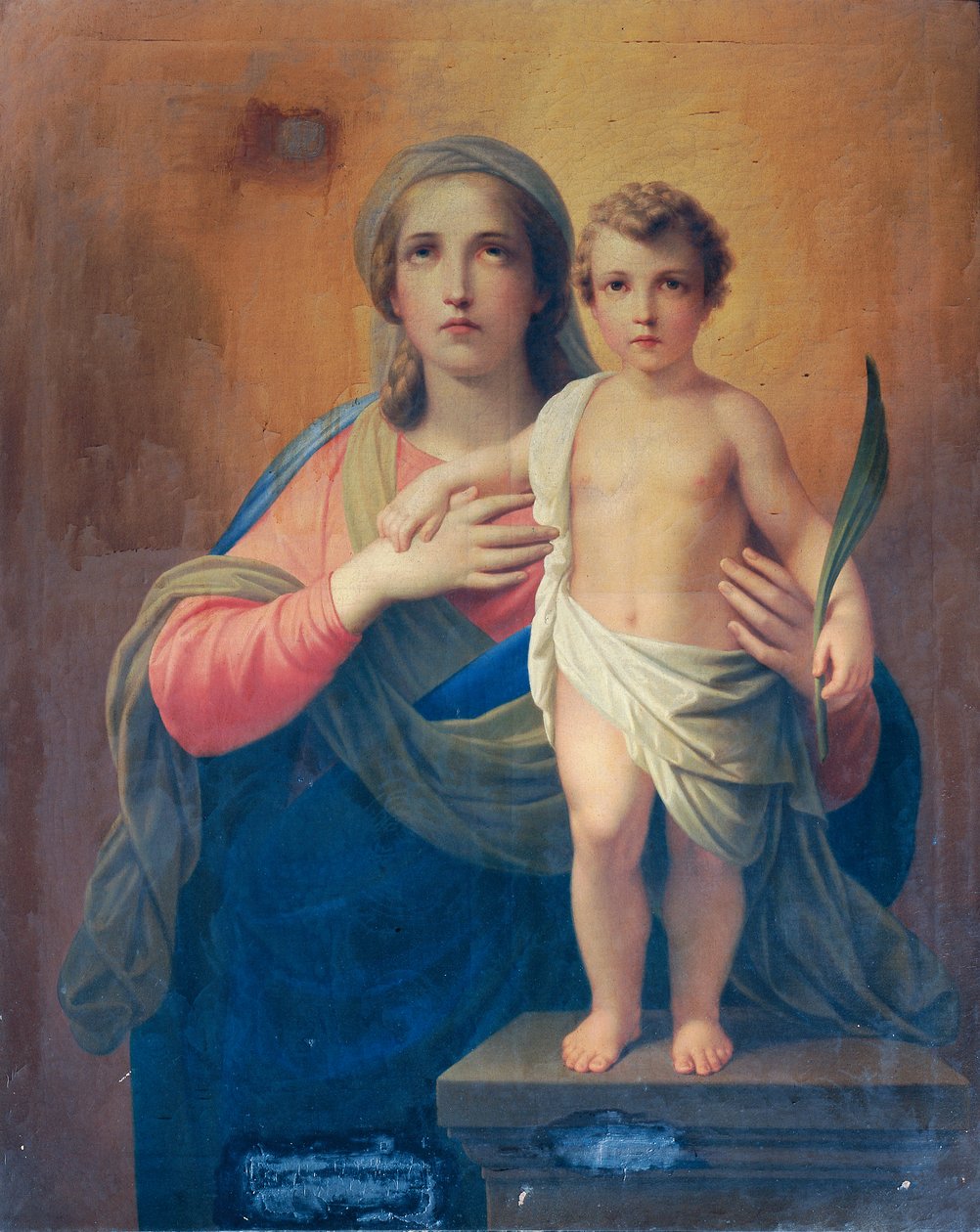 Madonna och barn av Unbekannter Künstler