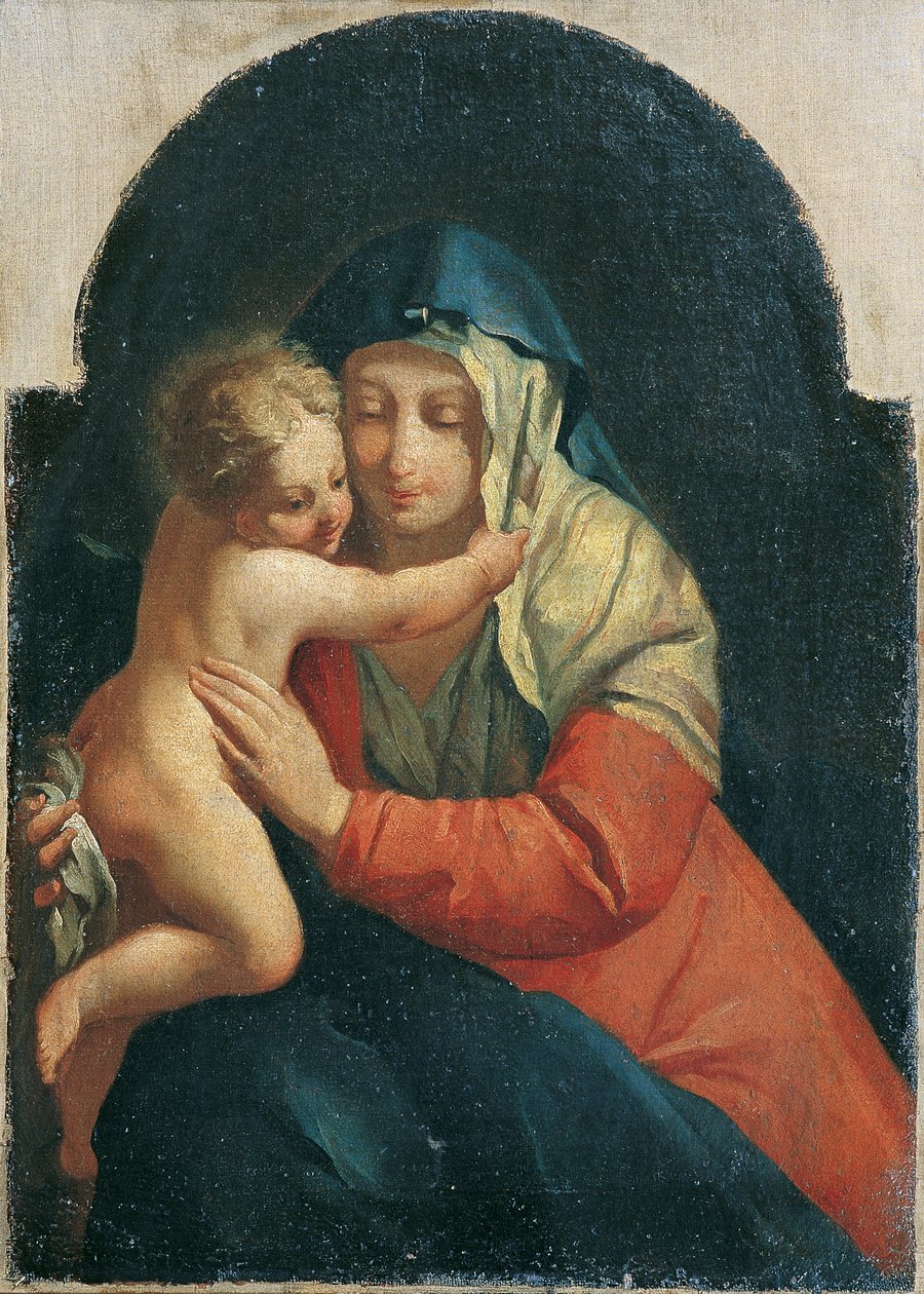 Madonna och barn av Unbekannter Künstler