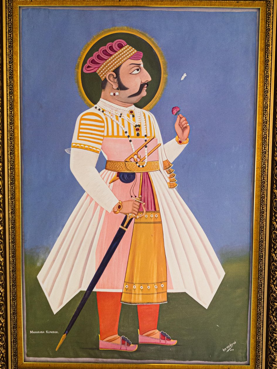 Maharaja Kumbha, målning, Mehrangarh Fort, Jodhpur, Rajasthan, Indien, Asien (foto) av Unbekannter Künstler