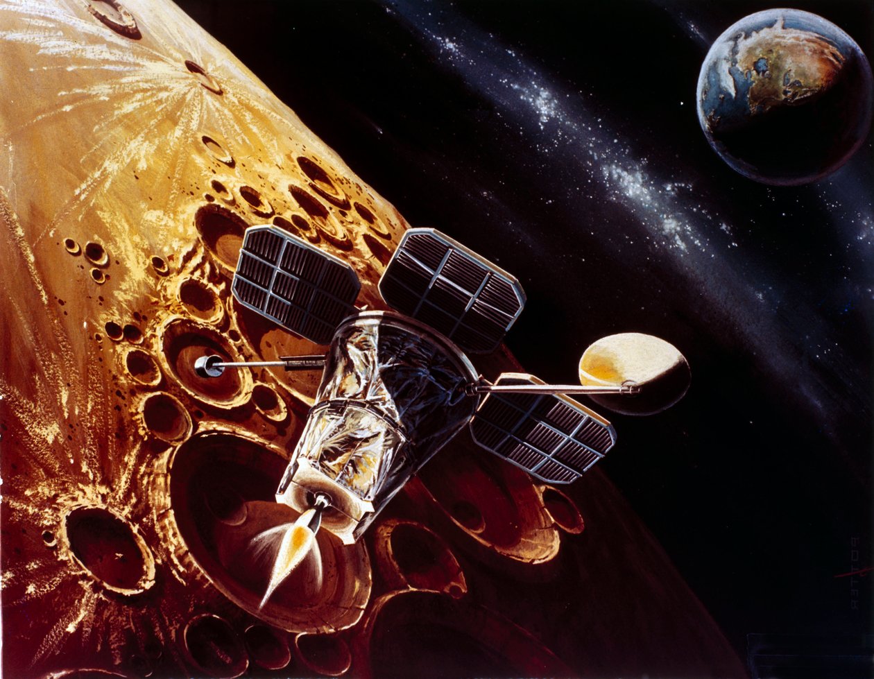 Bemannad rymdflygning, USA, Apollo, allmän teckning av Lunar Orbiter av Unbekannt