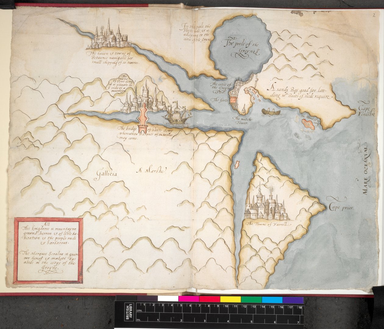 Karta över La Coruna, ca. 1589 av Unbekannter Künstler