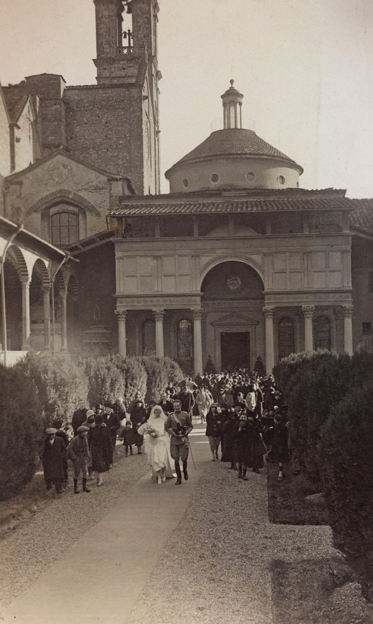 Vigsel i Pazzi-kapellet i den första korsgången i basilikan Santa Croce i Florens av Unbekannter Künstler