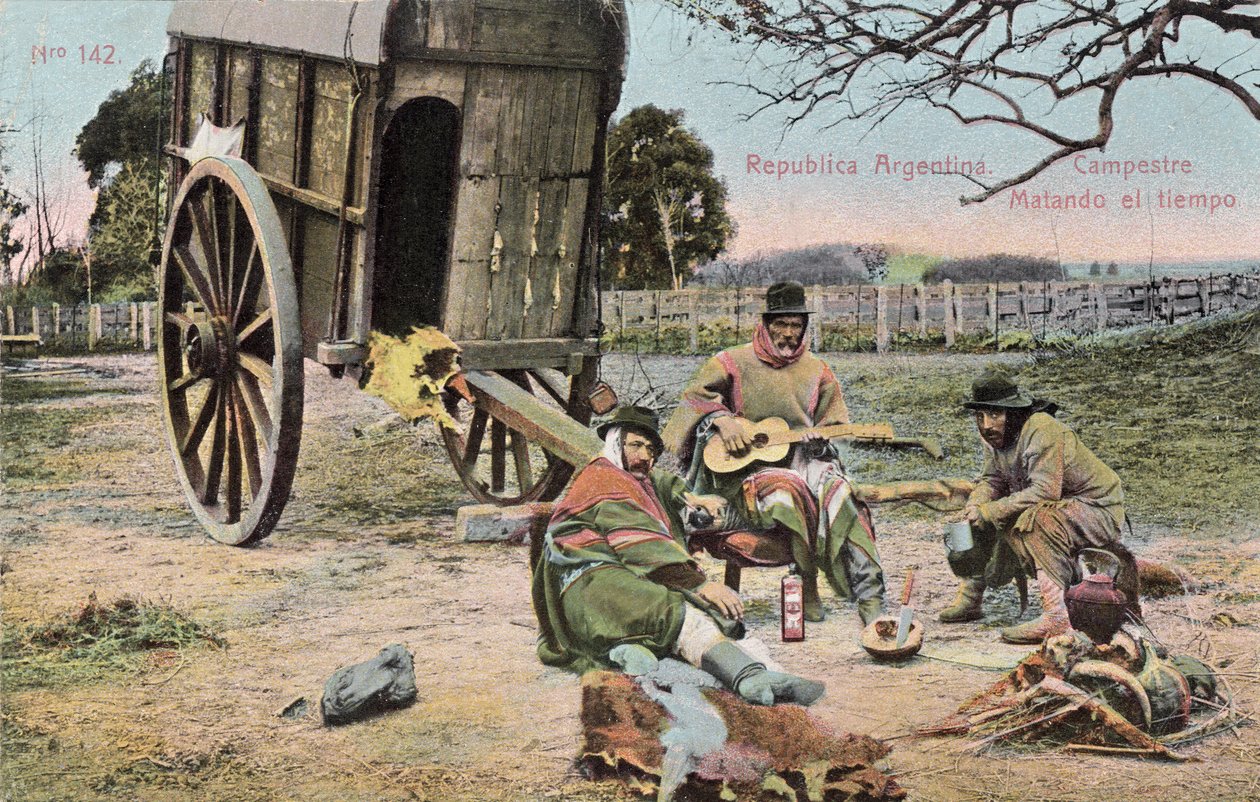Matiando del Tiempo, Argentina, ca 1910 (vykort) av Unbekannter Künstler