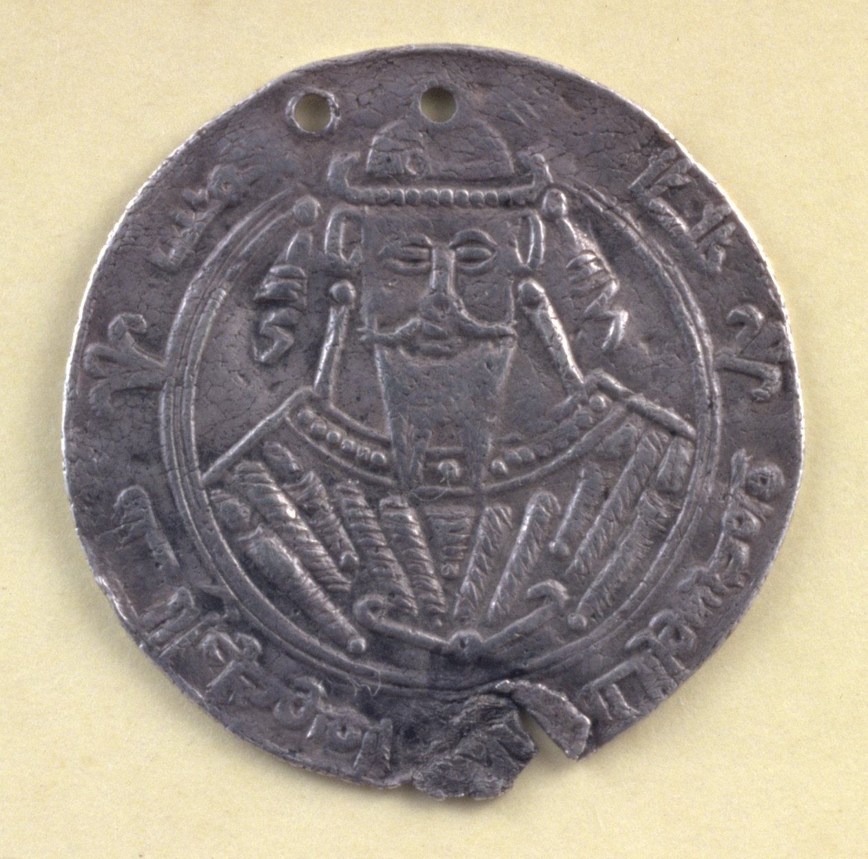 Medaljong med porträttet al-Mutawakkil (822-861) Kalif av Bagdad, 900-talet (silver) av Leopold Blonder