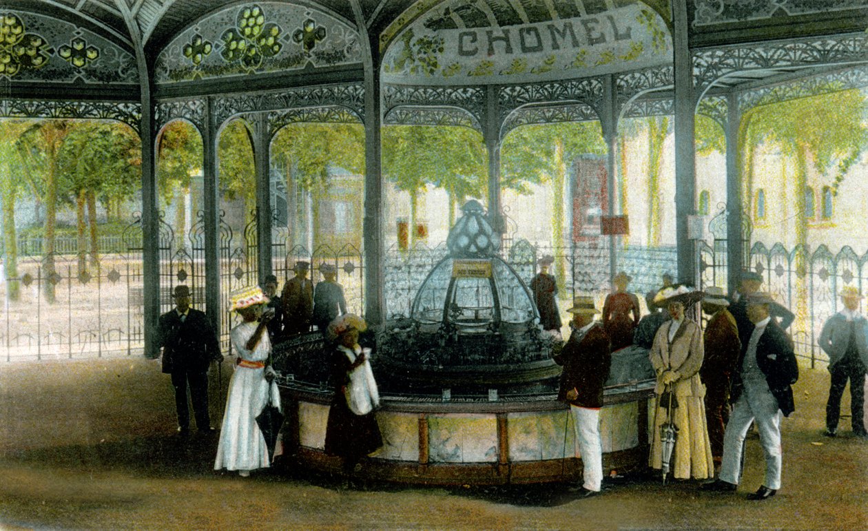 Medicin. Chomel vår i Vichy, Frankrike. Vykort, Frankrike, ca 1900. av Unbekannter Künstler