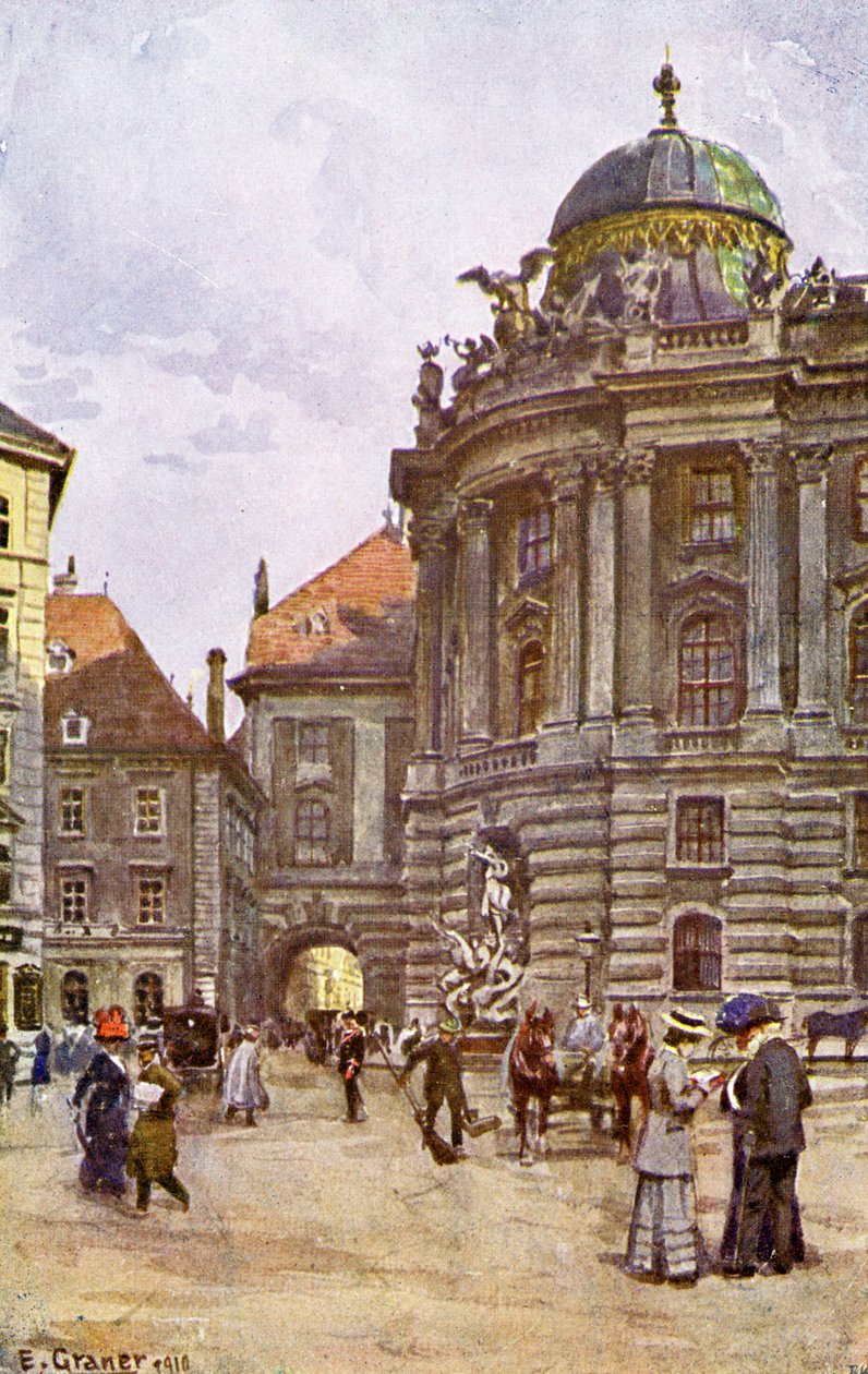 Michaelerplatz, Wien av Unbekannter Künstler