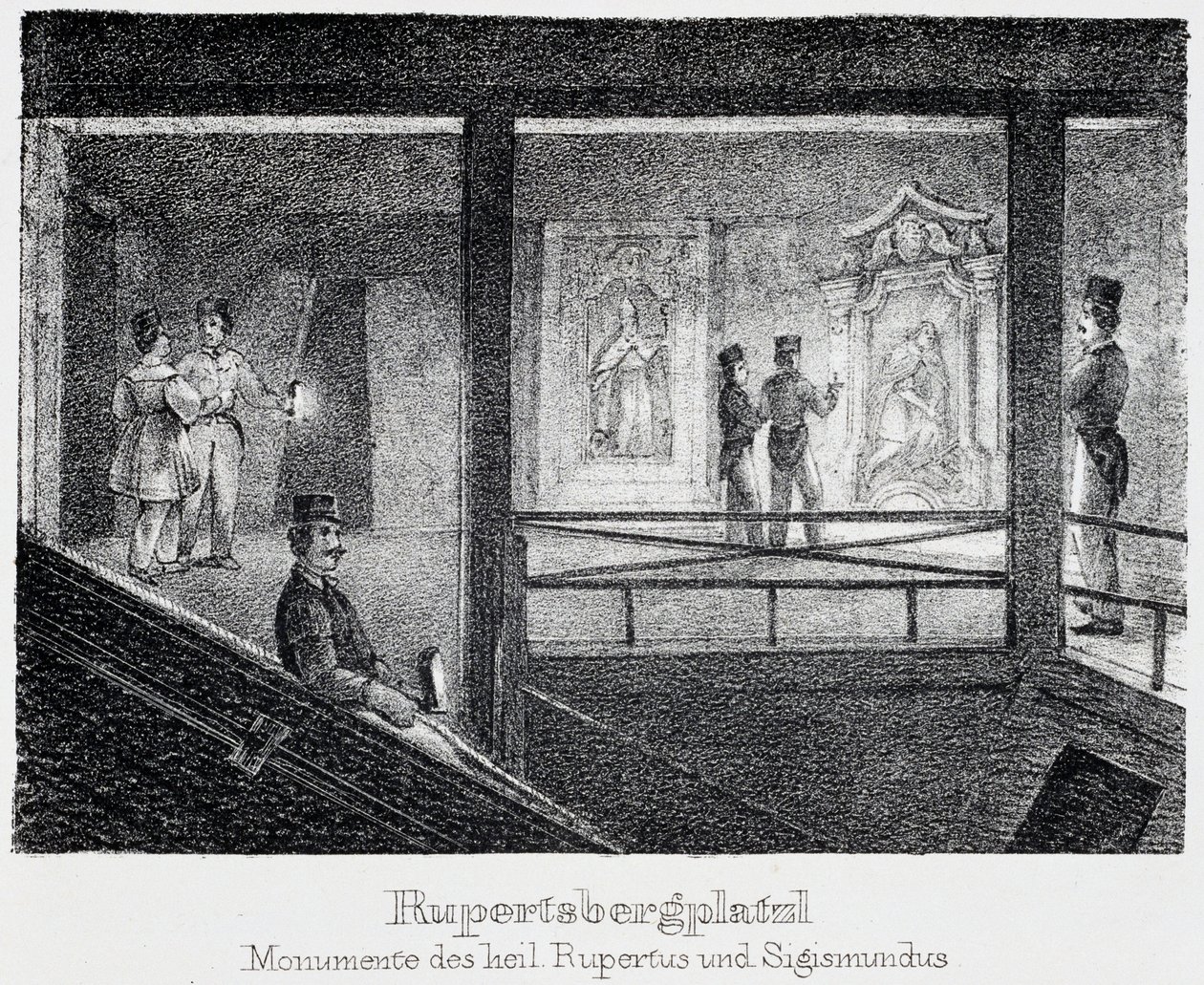 Saltgruva: Monument av Saint Rupert och Saint Sigismund, i Durrnberg, Österrike av Unbekannt