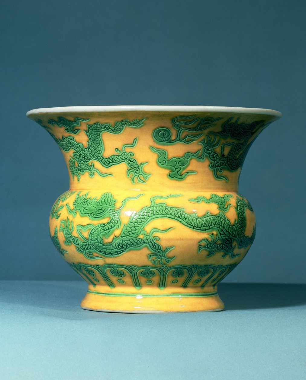 Ming grön och gul leys burk Chand Te period (1506-21) av Unbekannt