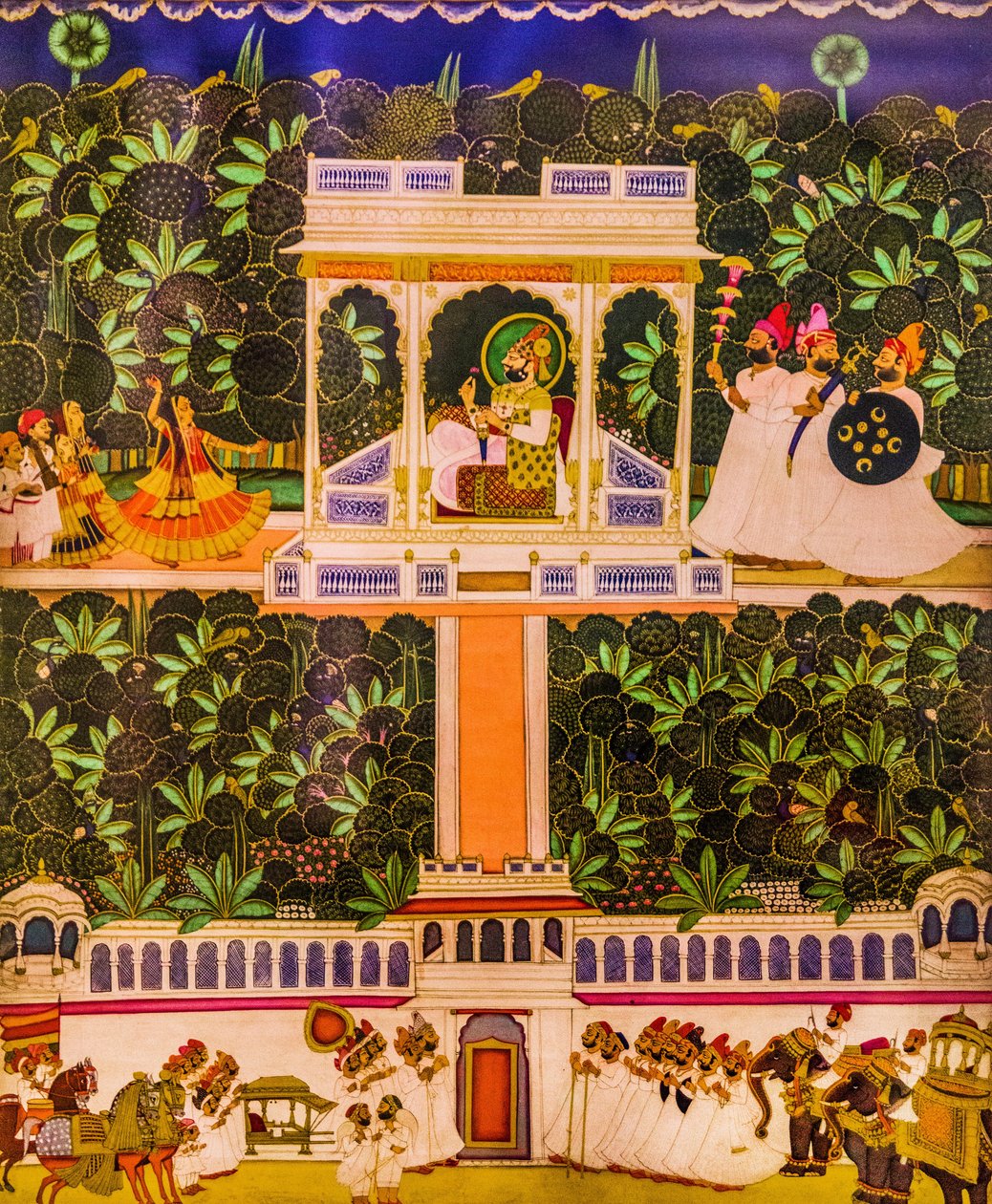 Miniatyrmålning, Mehrangarh Fort, Jodhpur, Jodhpur, Rajasthan, Indien, Asien (foto) av Unbekannter Künstler