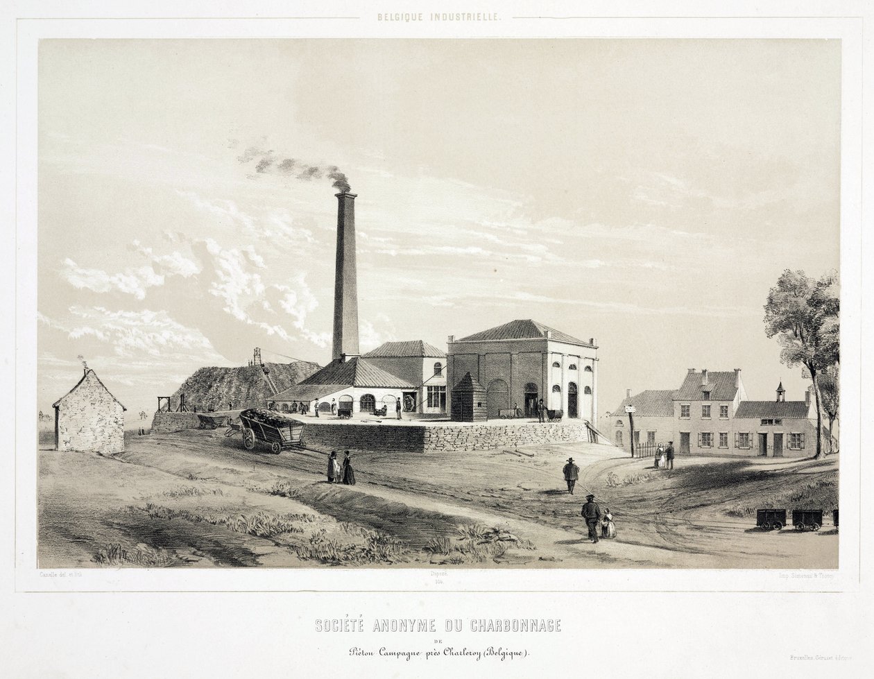Gruvdrift, Coal Coalmining company, Pieton Campagne, Belgien av Unbekannt