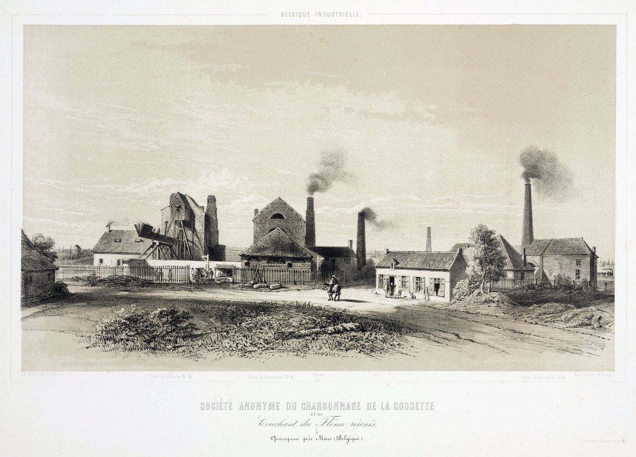 Gruvdrift, Coal De la Cossette Coalmining Company, Belgien av Unbekannt