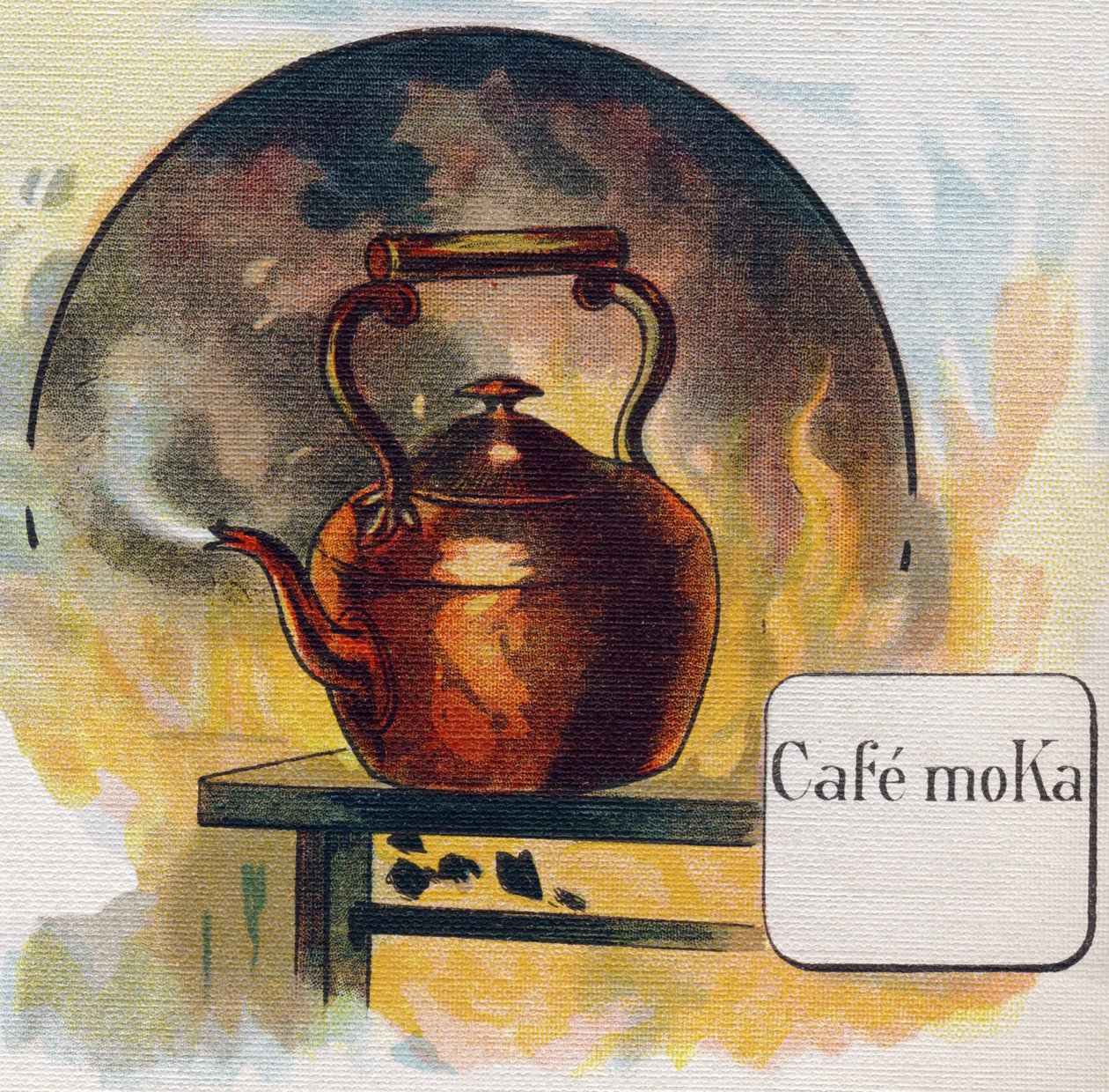 Moka café. Gravyr i "ABC L