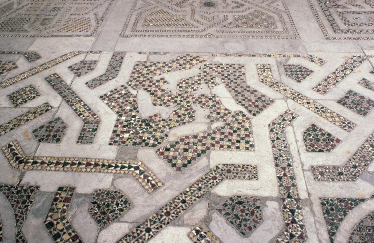 Mosaikgolv i Monreale Cathedral, Sicilien (foto) av Unbekannt