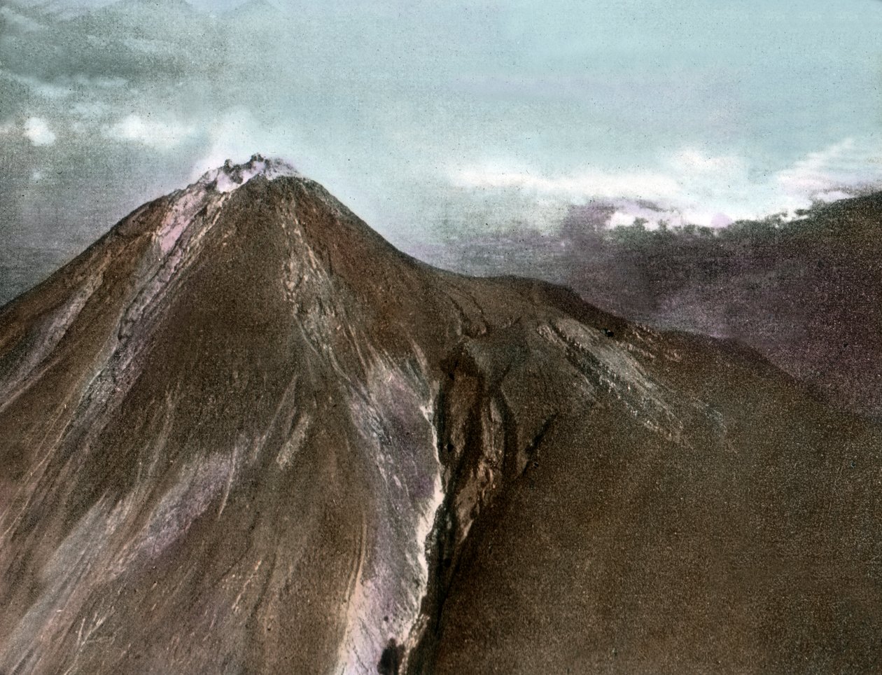 Vulkanen Mount Merapi på ön Java av Unbekannter Künstler