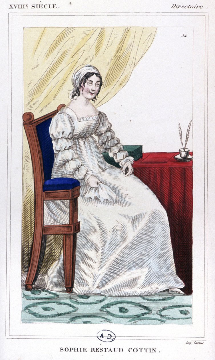 Fru Cottin, ca 1810 (gravyr) av Unbekannter Künstler