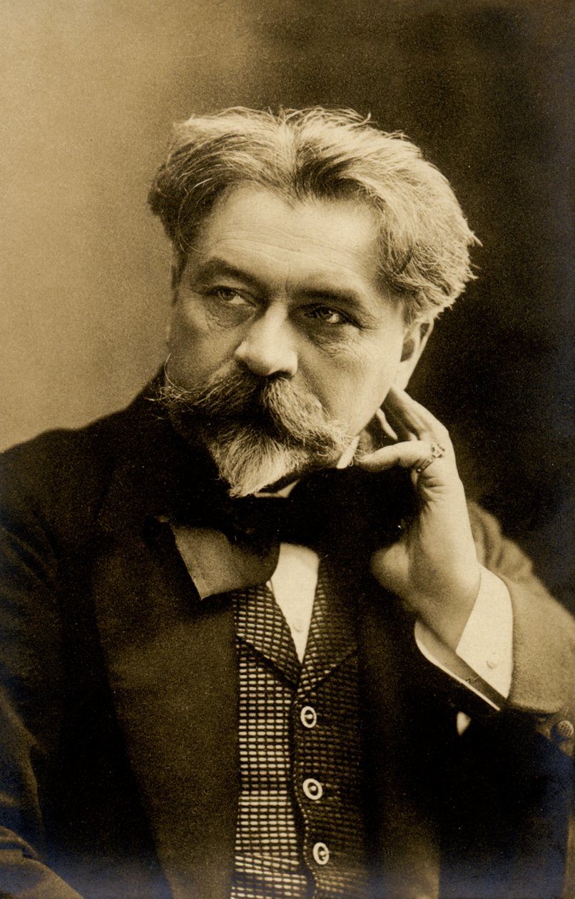 Musik. Den ungerske dirigenten Arthur Nikisch. Foto, Tyskland, ca 1900 (vykort) av Unbekannter Künstler