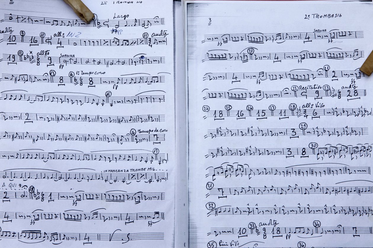Musikpartitur, Montesano, Italien av Unbekannt