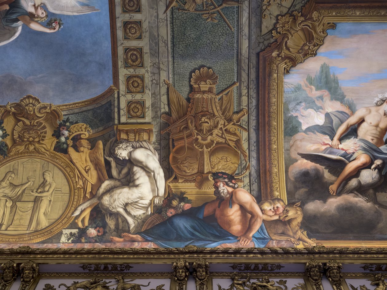 Mytologiska figurer. Målad dekor av Francois Perrier (1594-1649) av Unbekannt