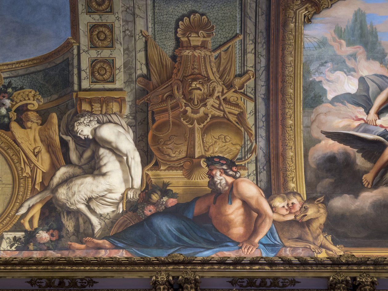 Mytologiska figurer. Målad dekor av Francois Perrier (1594-1649) av Unbekannt