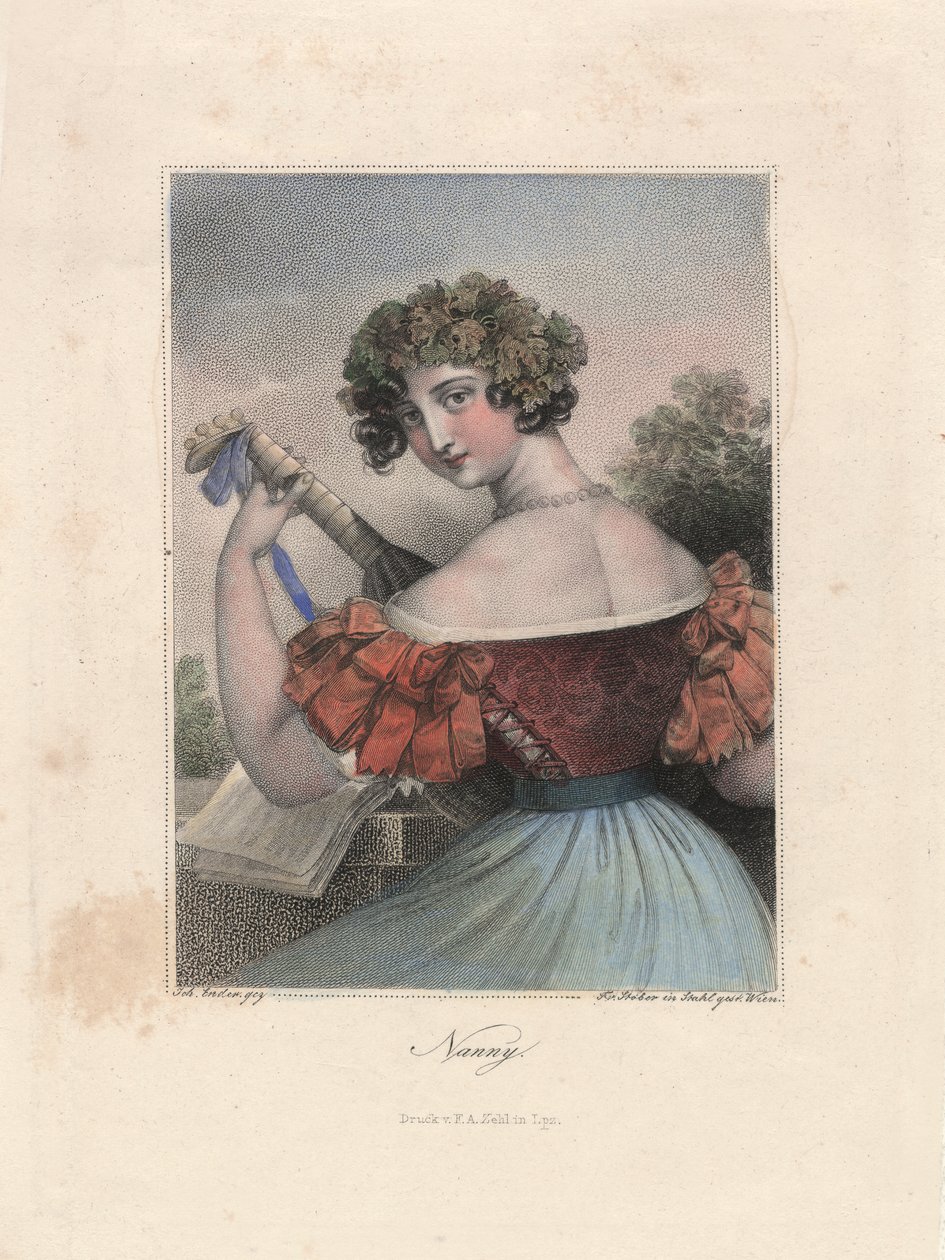Nanny, Leipzig, ca 1840 (gravyr) av Unbekannter Künstler