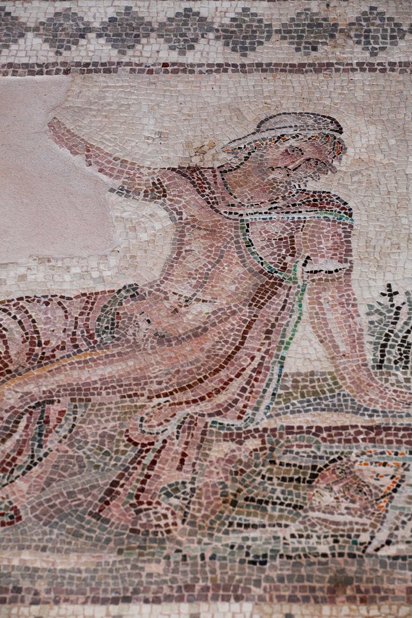 Narcissus tittar på sin reflektion i en vattenpöl - Paphos mosaiker, House of Dionysos - Slutet av 2:a århundradet e.Kr. - Cypern - Betraktelse av Narcissus ovanför en bassäng - Mosaiker från Paphos, House of Dionysos - Slutet av II sciecle ap JC - UNESCO  av William M. Timlin