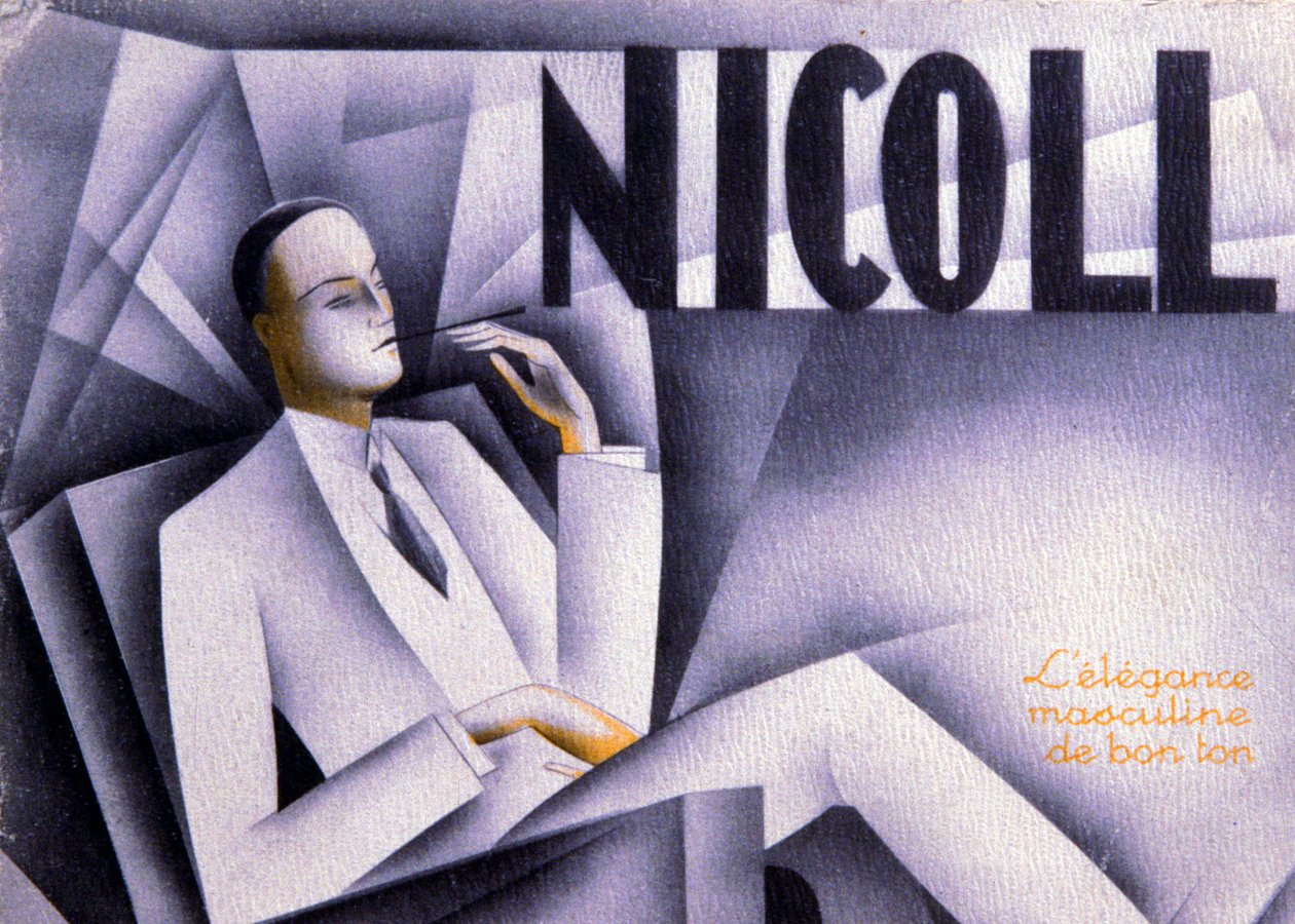 Nicoll, eleganta herrkläder i god smak, ca 1930 (tryck) av Unbekannter Künstler
