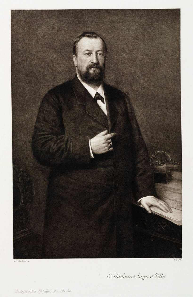 Nikolaus August Otto, tysk ingenjör, ca 1870-talet av Unbekannt
