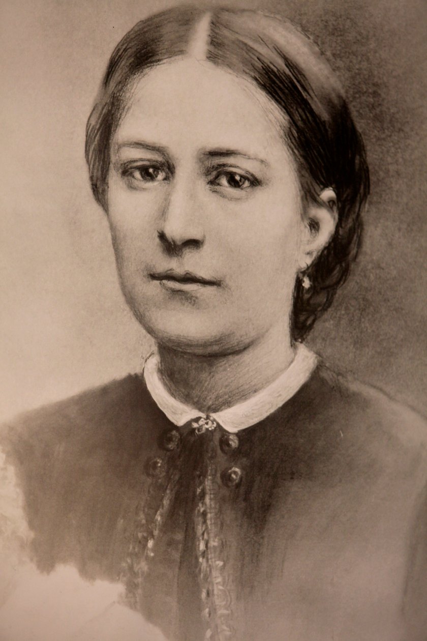 Notre-Dame-des-Victoires basilika; Louis och Zelie Martins kapell; Porträtt av Zelie Martin; Paris, Frankrike av Unbekannt