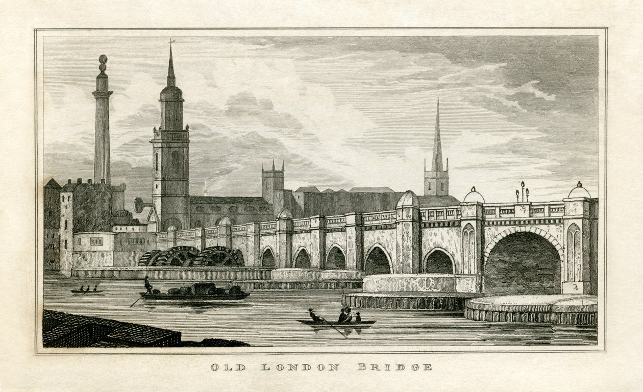 Gamla London Bridge av Unbekannt