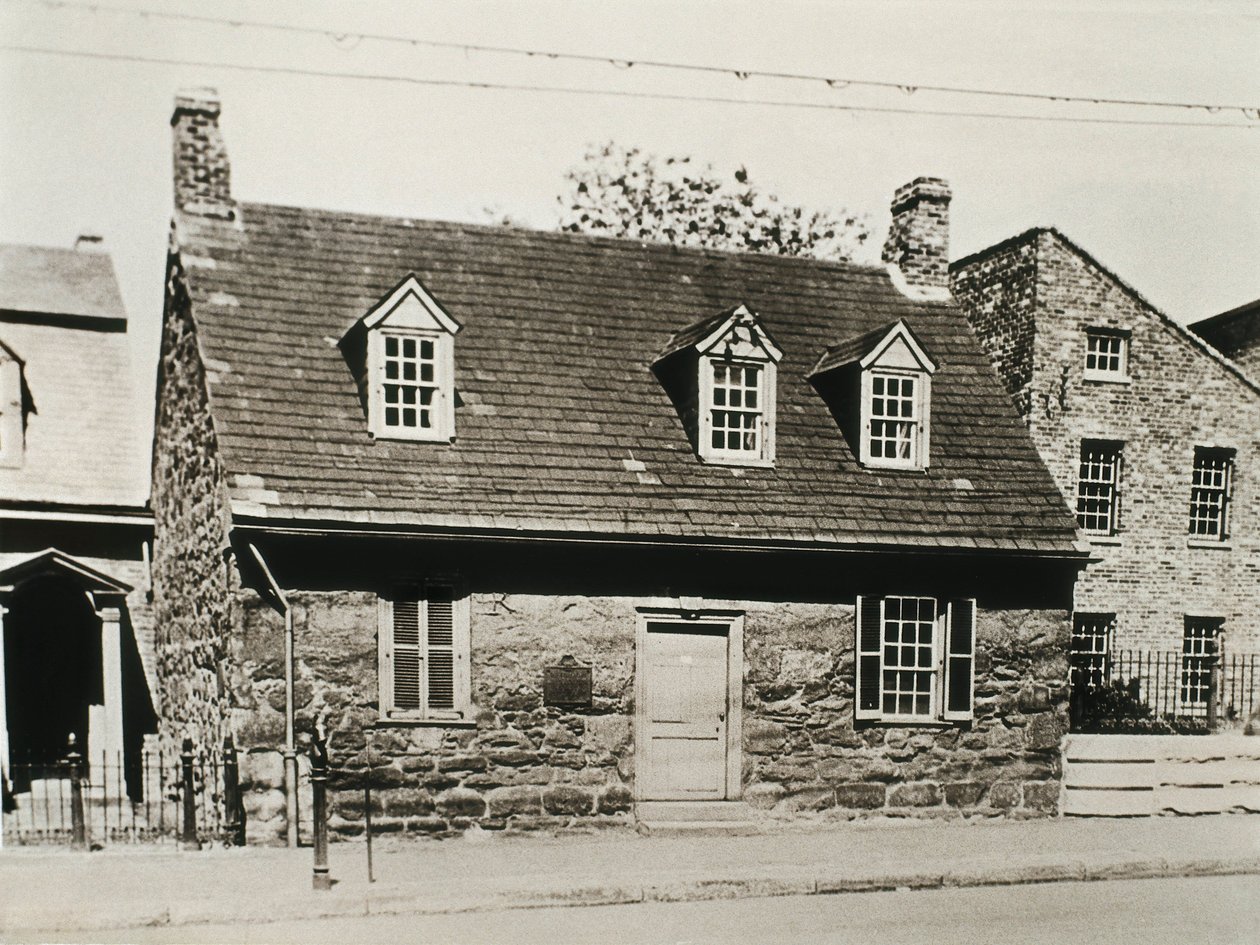 Old Stone House (1737) det äldsta huset i Richmond (USA) omvandlas idag till ett museum tillägnat Edgar Allan POE (1809-1849), amerikansk författare av Unbekannt