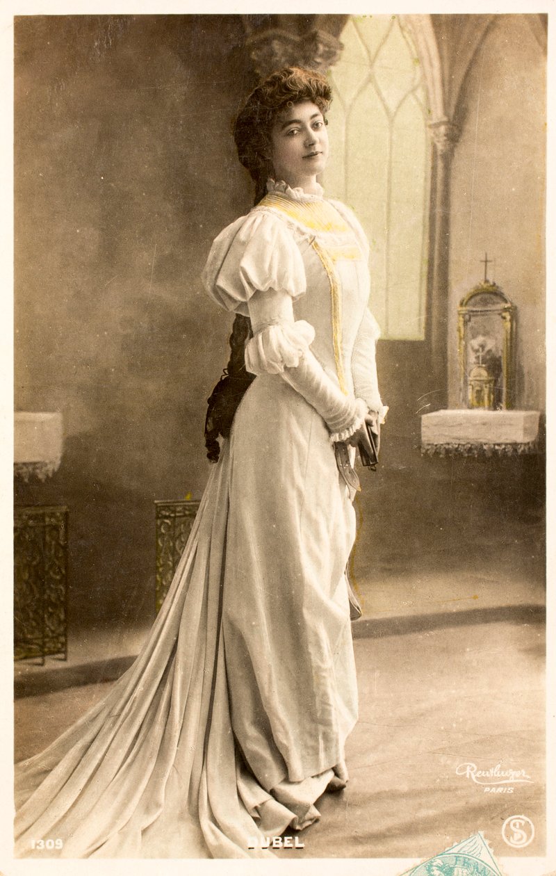 Gammalt vykort/Yvonne Dubel (1881-1958)/Skådespelerska av William M. Timlin