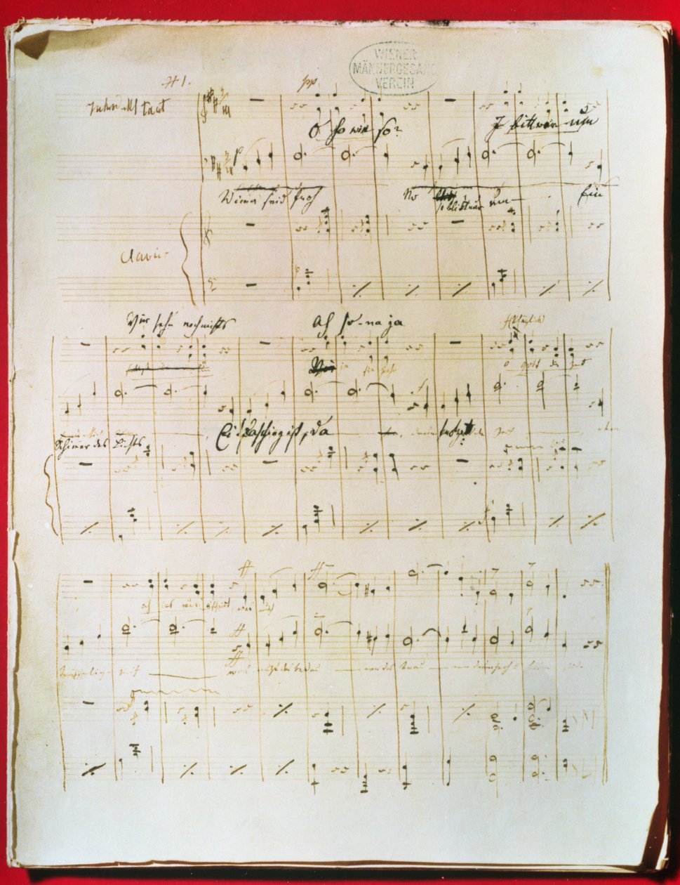 Originalpartitur av wienvalsen 