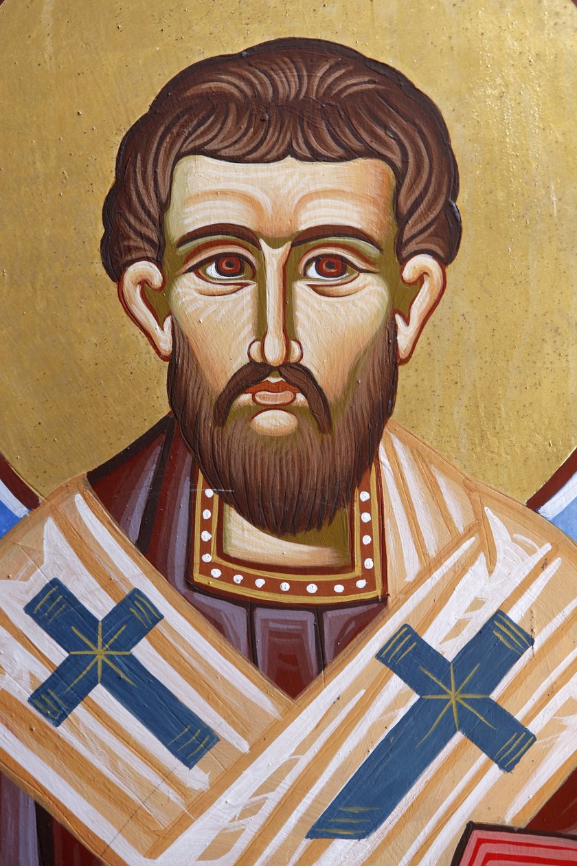 Ortodoxa kyrkan i Pedoula, Cypern. Saint Eleftheros, 20150510, Pedoulas, Cypern av Unbekannt