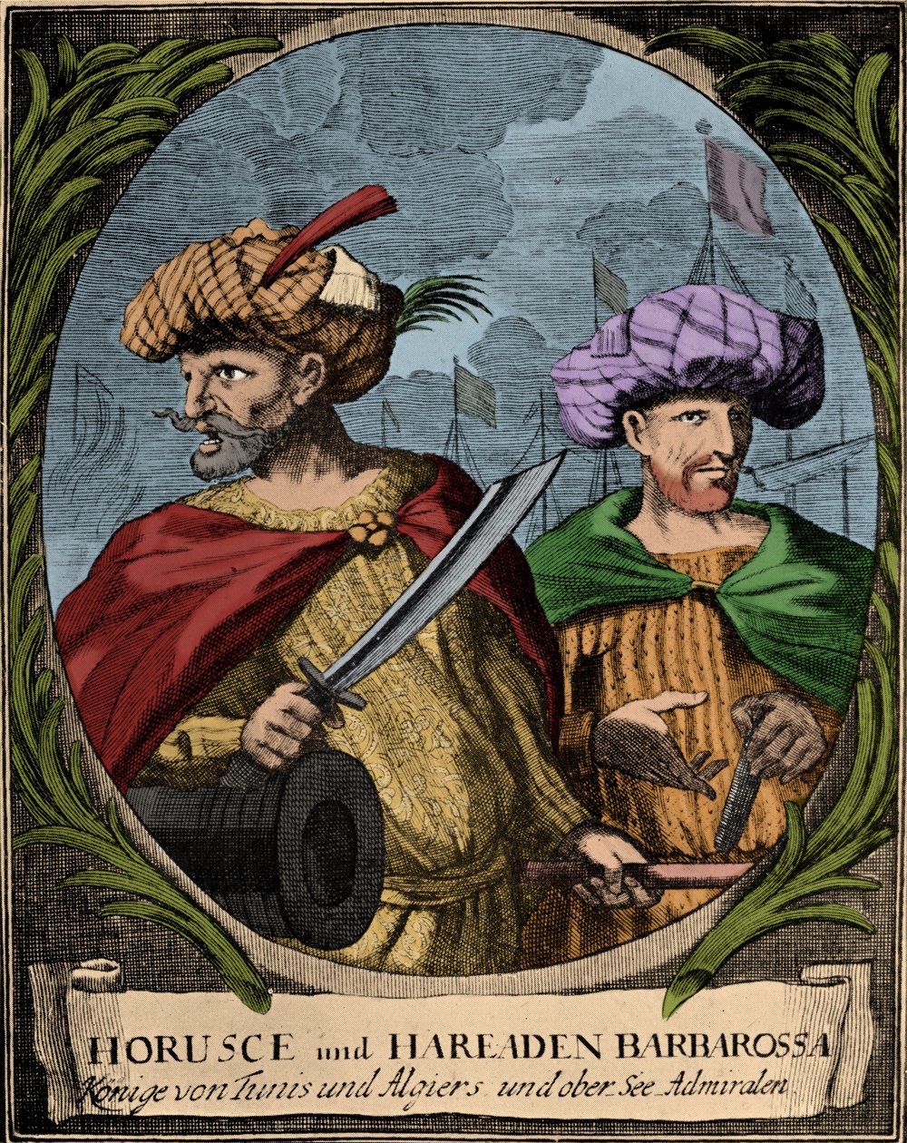 Oruc Reis och Hayreddin Barbarossa av Unbekannter Künstler