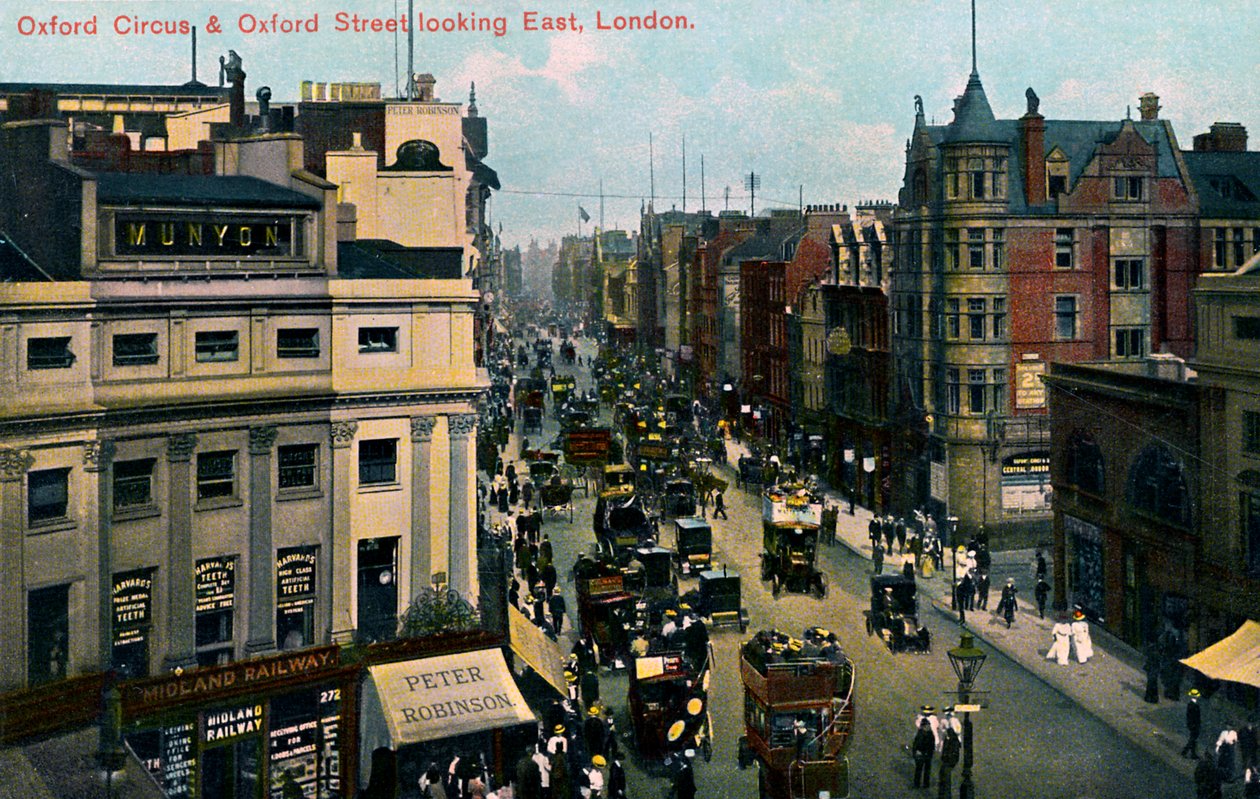 Oxford Circus och Oxford av Unbekannter Künstler
