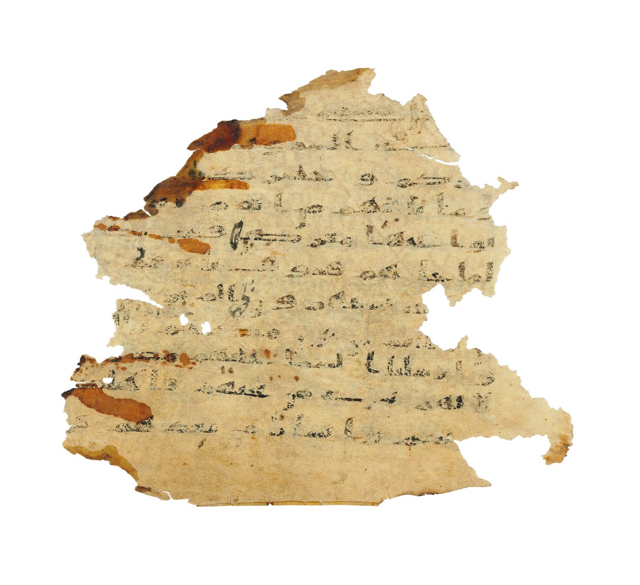 Sida från en oinspelad Koran-palimpsest kopierad på en tidigare koptisk bibel, troligen Egypten, ca 800-talet (bläck på veläng) av Unbekannt
