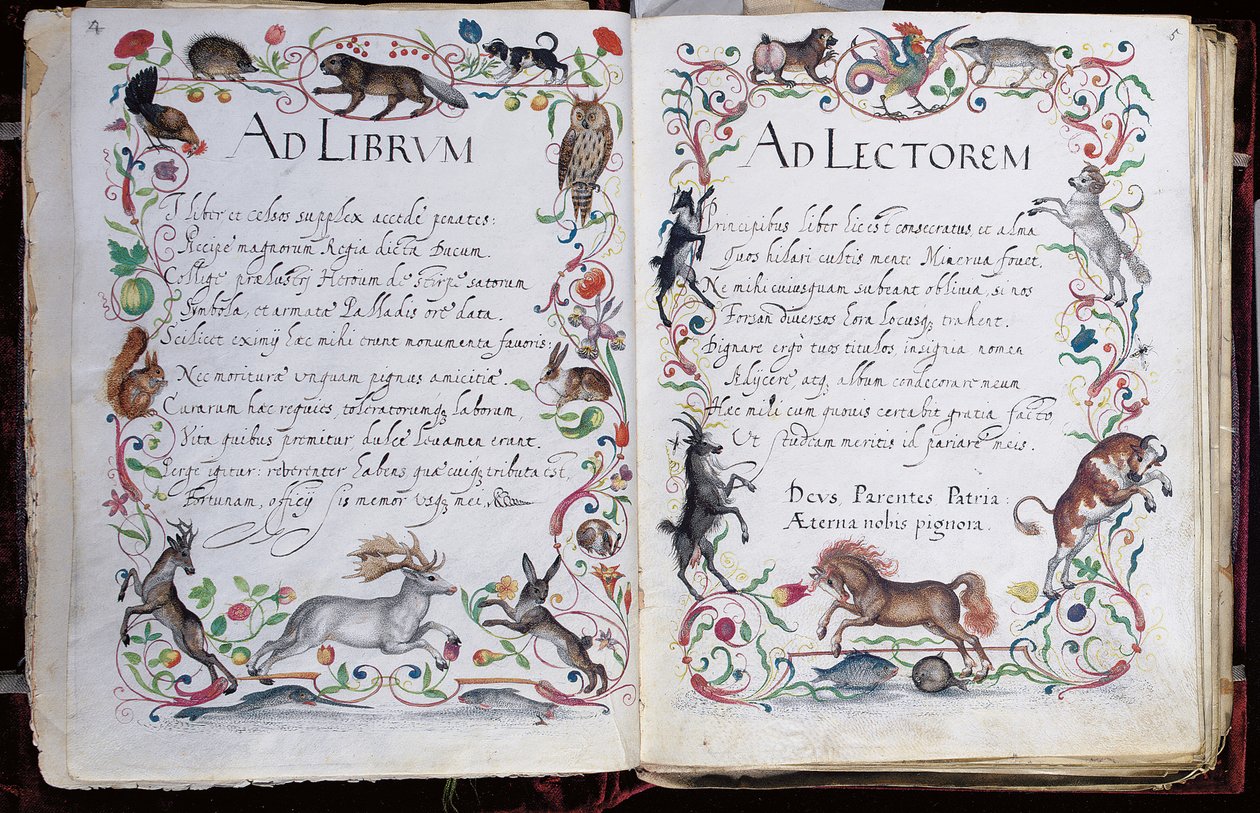 Sidor från albumet Amicorum av Philipp Hainhofer, 1596-1633 av Unbekannt