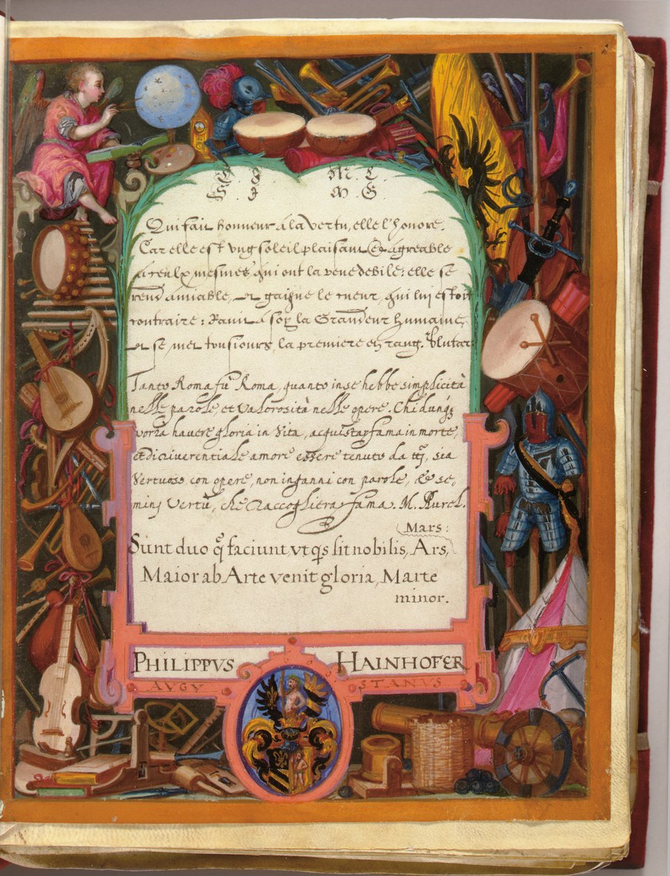 Sidor från albumet Amicorum av Philipp Hainhofer, 1596-1633 av Unbekannt