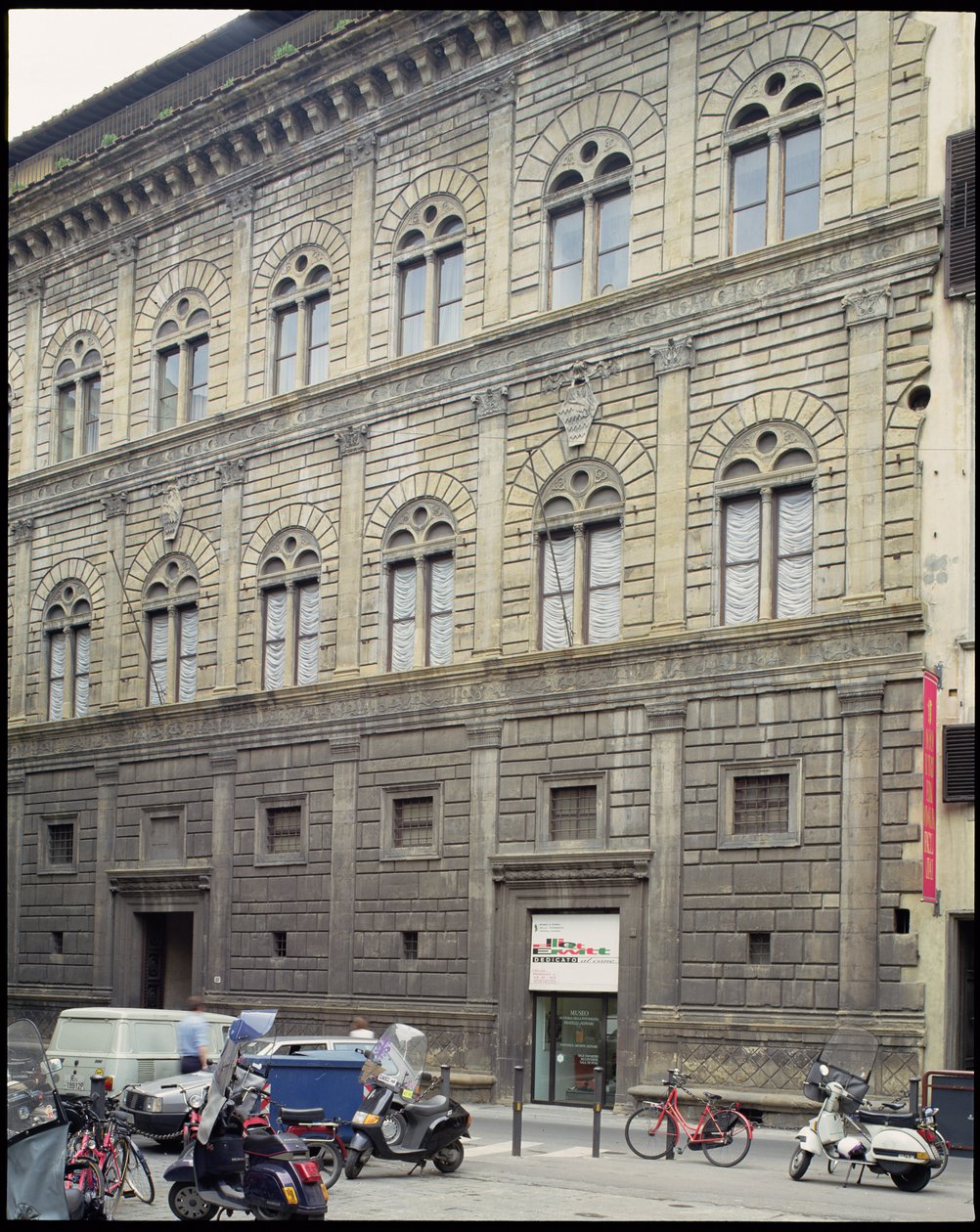Palazzo Rucellai, Florens, byggt 1446-51 (foto) av Unbekannt